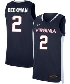Reece BeekmanJersey #2 Virginia Cavaliers College Basketball Stitched Navy