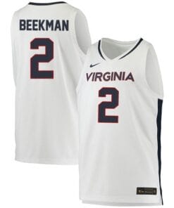 Reece BeekmanJersey #2 Virginia Cavaliers College Basketball Stitched White