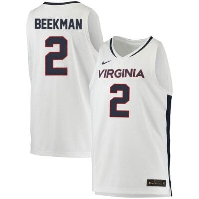 Reece BeekmanJersey #2 Virginia Cavaliers College Basketball Stitched White