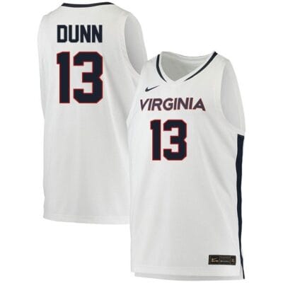 Ryan Dunn Jersey #13 Virginia Cavaliers College Basketball Stitched White