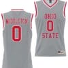Scotty Middleton Jersey #0 Ohio State Buckeyes College Basketball Lightweight Gray