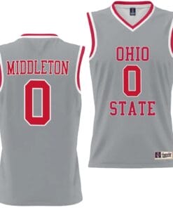 Scotty Middleton Jersey #0 Ohio State Buckeyes College Basketball Lightweight Gray
