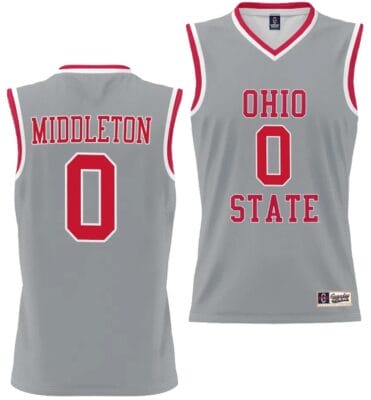 Scotty Middleton Jersey #0 Ohio State Buckeyes College Basketball Lightweight Gray 8 Scotty Middleton Jersey #0 Ohio State Buckeyes College Basketball Lightweight Gray