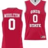 Scotty Middleton Jersey #0 Ohio State Buckeyes College Basketball Lightweight Scarlet 4 Scotty Middleton Jersey #0 Ohio State Buckeyes College Basketball Lightweight Scarlet