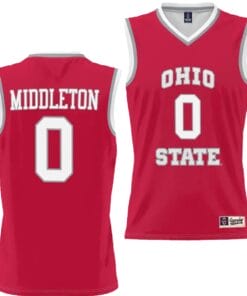 Scotty Middleton Jersey #0 Ohio State Buckeyes College Basketball Lightweight Scarlet