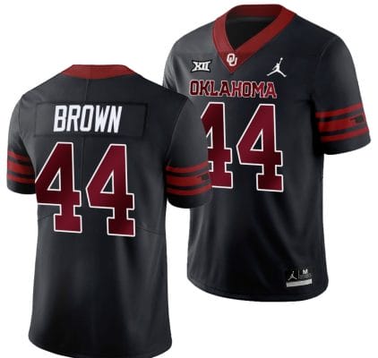 Sammy Brown Jersey #44 Oklahoma Sooners 2024 College Football Black