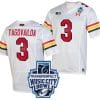 Taulia Tagovailoa Jersey #3 Maryland Terrapins 2023 Music City Bowl Patch Football White