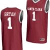 Tyeree Bryan Jersey #1 Santa Clara Broncos Basketball NIL Lightweight Maroon 2 Tyeree Bryan Jersey #1 Santa Clara Broncos Basketball NIL Lightweight Maroon