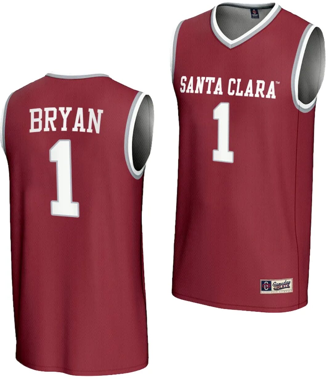 Tyeree Bryan Jersey #1 Santa Clara Broncos Basketball NIL Lightweight Maroon 1 Tyeree Bryan Jersey #1 Santa Clara Broncos Basketball NIL Lightweight Maroon