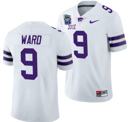 Treshaun Ward Jersey #9 Kansas State Wildcats 2023 Pop-Tarts Bowl Football White