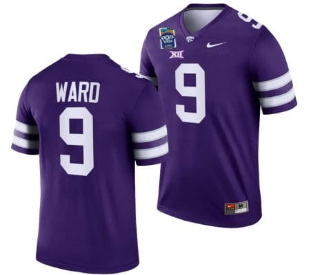 Treshaun Ward Jersey #9 Kansas State Wildcats 2023 Pop-Tarts Bowl Football Purple 8 Treshaun Ward Jersey #9 Kansas State Wildcats 2023 Pop-Tarts Bowl Football Purple