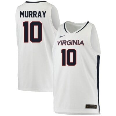 Taine Murray Jersey #10 Virginia Cavaliers College Basketball Stitched White