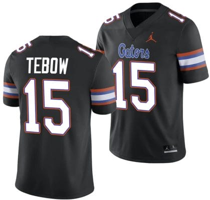 Tim Tebow Jersey #15 Florida Gators Alternate College Football 2023-24 Black 10 Tim Tebow Jersey #15 Florida Gators Alternate College Football 2023-24 Black