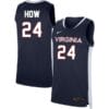 Tristan How Jersey #24 Virginia Cavaliers College Basketball Stitched Navy