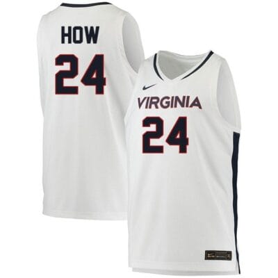 Tristan How Jersey #24 Virginia Cavaliers College Basketball Stitched White 8 Tristan How Jersey #24 Virginia Cavaliers College Basketball Stitched White