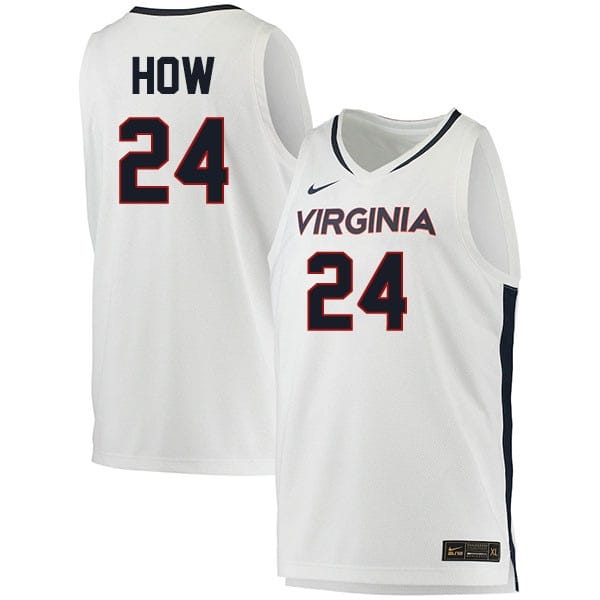 Tristan How Jersey #24 Virginia Cavaliers College Basketball Stitched White 1 Tristan How Jersey #24 Virginia Cavaliers College Basketball Stitched White