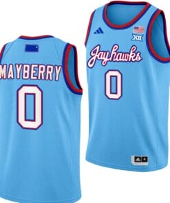 Wyvette Mayberry Jersey #0 Kansas Jayhawks Basketball DRIP Alternate 2023-24 Baby Blue
