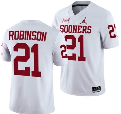 Xavier Robinson Jersey #21 Oklahoma Sooners 2024 College Football White