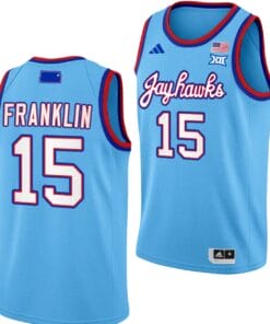 Zakiyah Franklin Jersey #15 Kansas Jayhawks Basketball DRIP Alternate 2023-24 Baby Blue