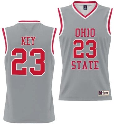 Zed Key Jersey #23 Ohio State Buckeyes College Basketball Lightweight Gray 8 Zed Key Jersey #23 Ohio State Buckeyes College Basketball Lightweight Gray