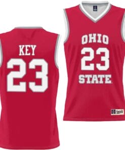 Zed Key Jersey #23 Ohio State Buckeyes College Basketball Lightweight Scarlet