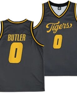 Jordan Butler Jersey #0 Missouri Tigers Anthracite Alternate Script College Basketball