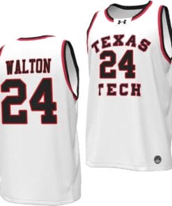 Kerwin Walton Jersey #24 Texas Tech Red Raiders Throwback Basketball Replica White