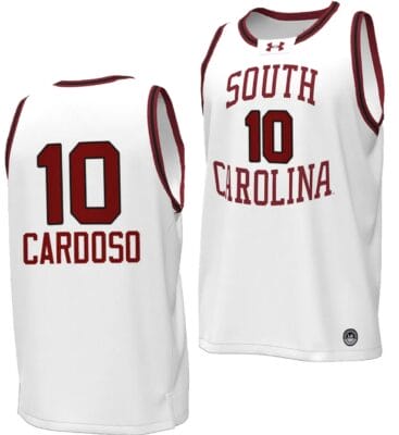 Kamilla Cardoso Jersey #10 South Carolina Gamecocks Basketball Throwback Replica White