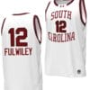 MiLaysia Fulwiley Jersey #12 South Carolina Gamecocks Basketball Throwback Replica White