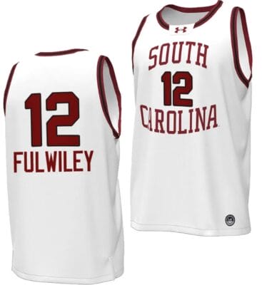 MiLaysia Fulwiley Jersey #12 South Carolina Gamecocks Basketball Throwback Replica White