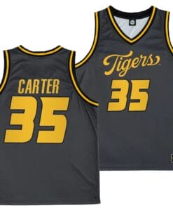 Noah Carter Jersey #35 Missouri Tigers Anthracite Alternate Script College Basketball