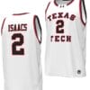 Ricky Pop Isaacs Jersey #2 Texas Tech Red Raiders Throwback Basketball Replica White