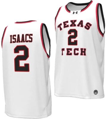 Ricky Pop Isaacs Jersey #2 Texas Tech Red Raiders Throwback Basketball Replica White