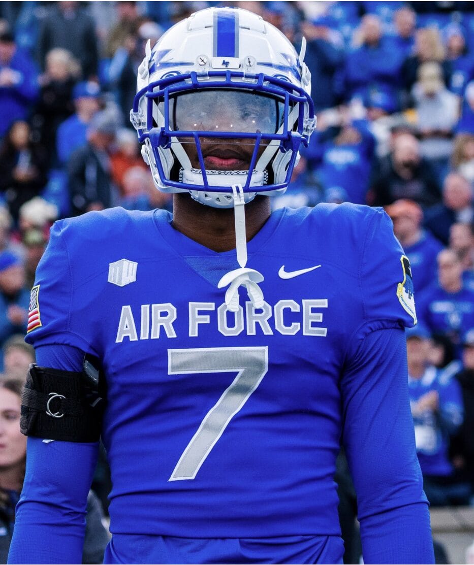 Air Force Falcons #7 Trey Taylor Blue Jersey 1 Air Force Falcons #7 Trey Taylor Blue Jersey