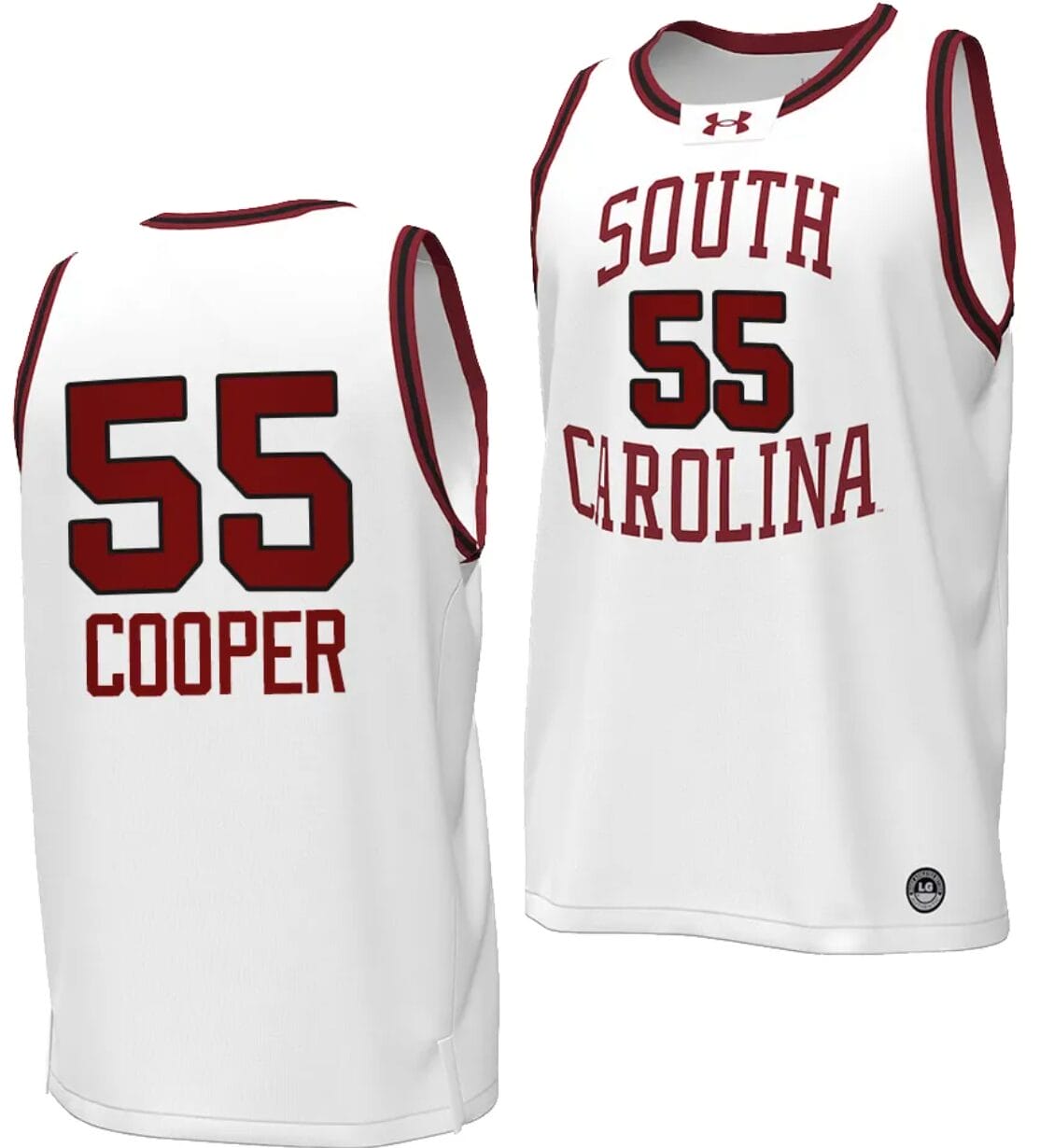 TaLon Cooper Jersey #55 South Carolina Gamecocks Basketball Throwback Replica White 1 TaLon Cooper Jersey #55 South Carolina Gamecocks Basketball Throwback Replica White