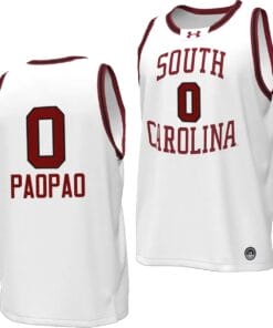 Te Hina Paopao Jersey #0 South Carolina Gamecocks Basketball Throwback Replica White