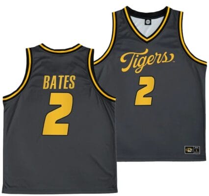 Tamar Bates Jersey #2 Missouri Tigers Anthracite Alternate Script College Basketball
