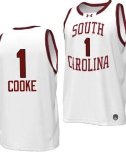 Zia Cooke Jersey #1 South Carolina Gamecocks Basketball Throwback Replica White