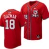 Adonys Guzman Jersey #18 Arizona Wildcats Replica Baseball Full-Button Red