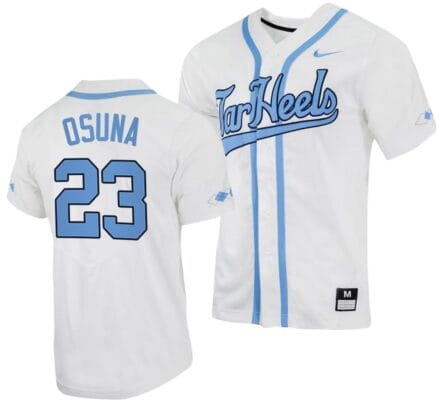 Alberto Osuna Jersey #23 North Carolina Tar Heels Baseball White Full-Button