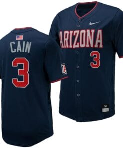 Andrew Cain Jersey #3 Arizona Wildcats Replica Baseball Full-Button Navy