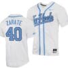 Angel Zarate Jersey #40 North Carolina Tar Heels Baseball White Full-Button