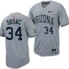 Anthony Susac Jersey #34 Arizona Wildcats Replica Baseball Full-Button Gray