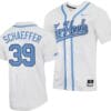 Brandon Schaeffer Jersey #39 North Carolina Tar Heels Baseball White Full-Button