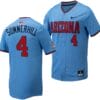 Brendan Summerhill Jersey #4 Arizona Wildcats Replica Baseball Full-Button Light Blue