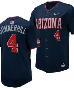 Brendan Summerhill Jersey #4 Arizona Wildcats Replica Baseball Full-Button Navy