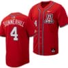 Brendan Summerhill Jersey #4 Arizona Wildcats Replica Baseball Full-Button Red