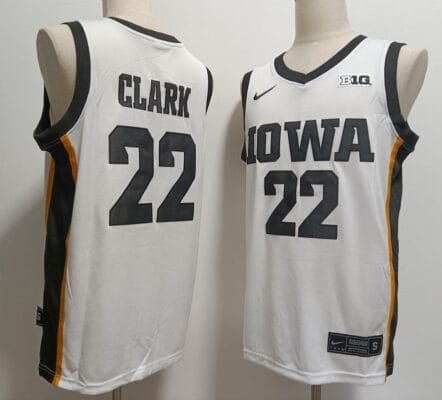 Caitlin Clark Jersey #22 Iowa Hawkeyes Ncaa College Basketball White Black 8 Caitlin Clark Jersey #22 Iowa Hawkeyes Ncaa College Basketball White Black
