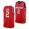 Caleb Love Jersey #2 Arizona Wildcats College Basketball Red