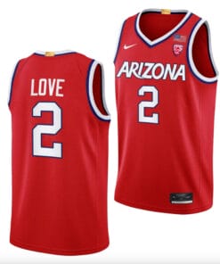 Caleb Love Jersey #2 Arizona Wildcats College Basketball Red